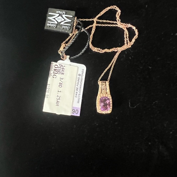 Brand new with the tags LeVian Diamond Amethyst necklace - Picture 4 of 6